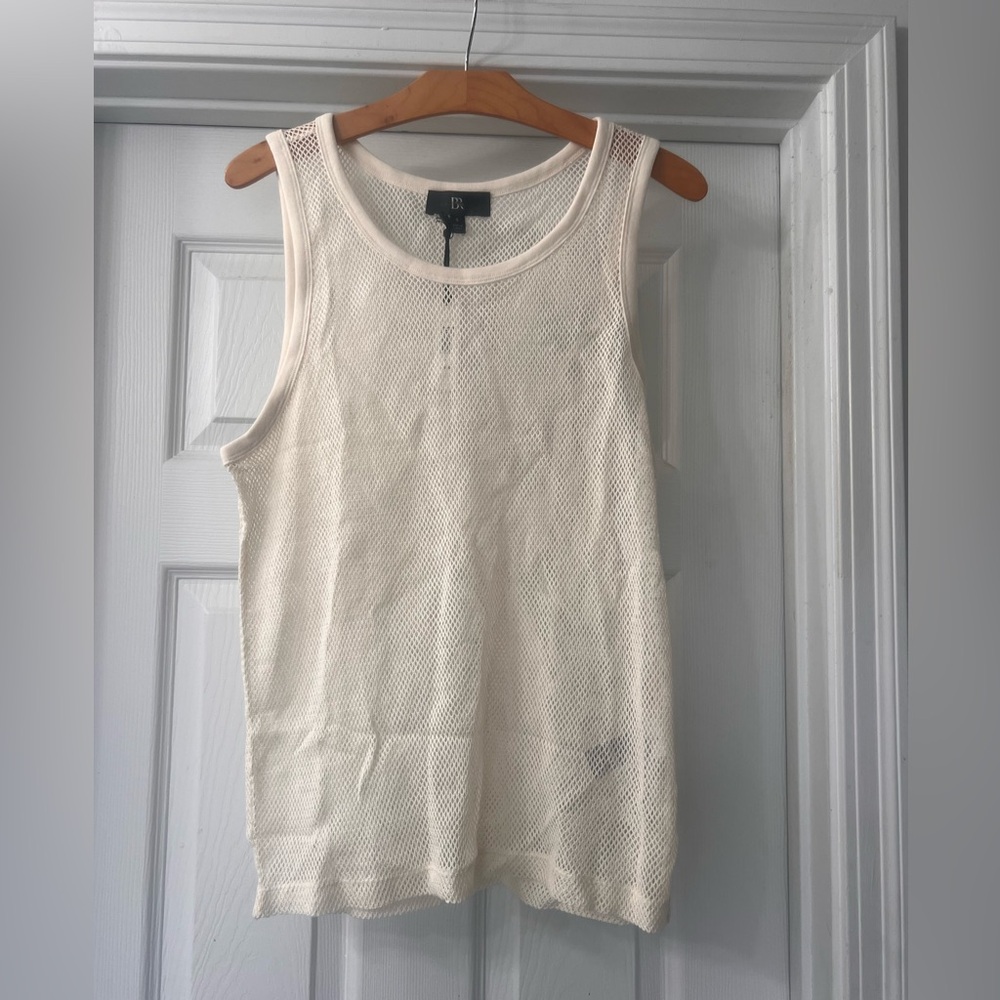 NWT Banana Republic  Cream Mesh Tank Top Sz Small